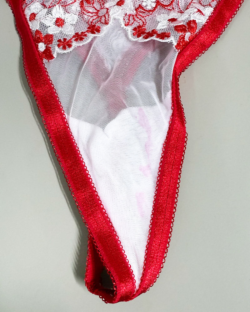 Kendal Red Panty Medium (colour run) - Sample Sale