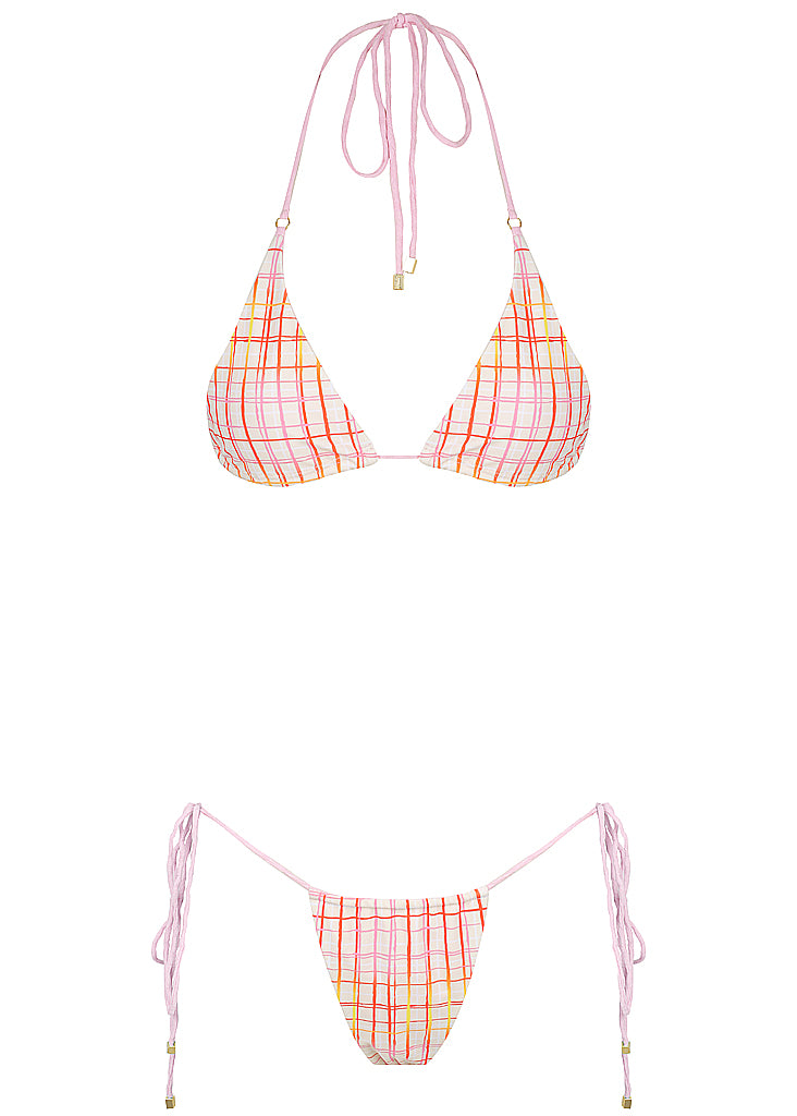 Phoebe Swim Set - Pink Plaid