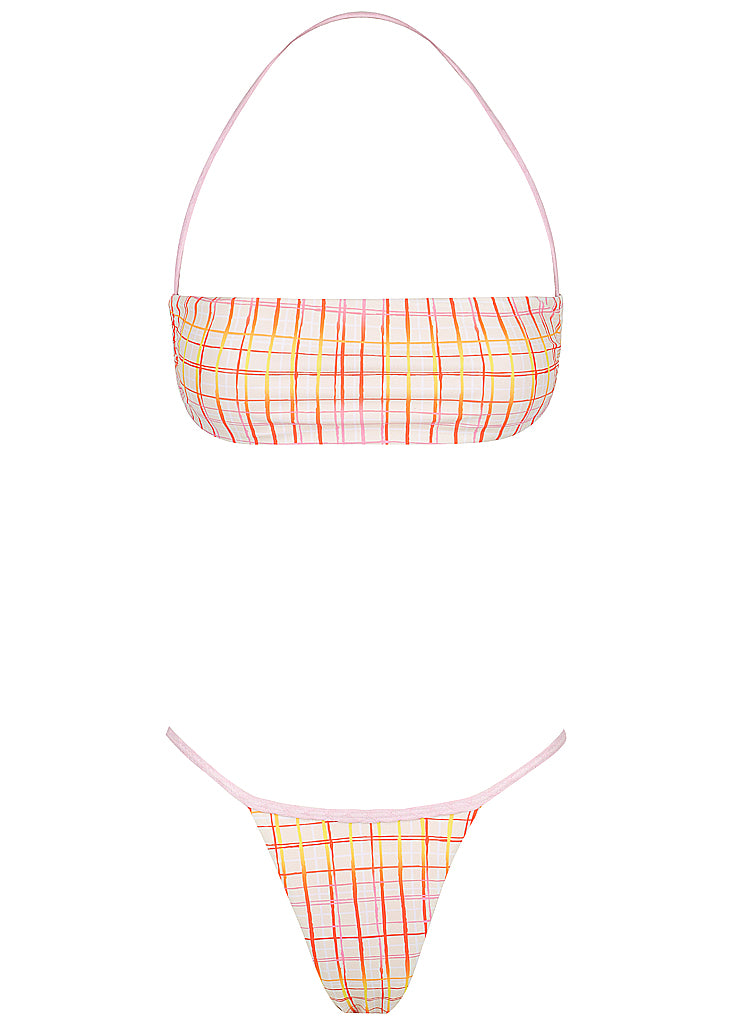 Lydia Swim Set - Pink Plaid