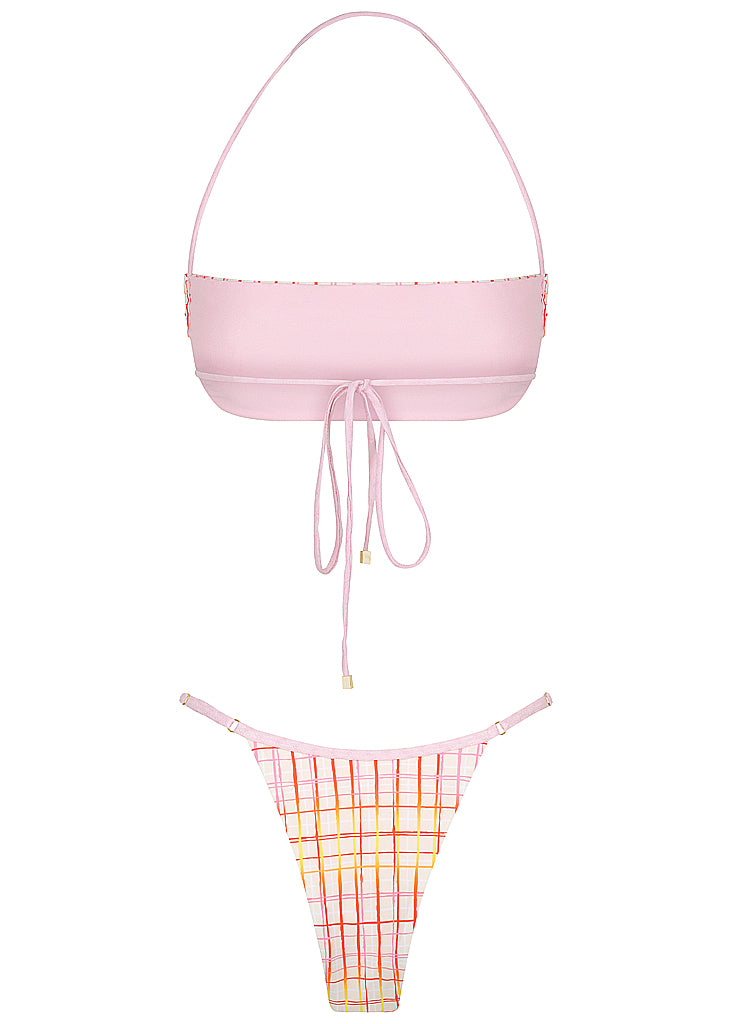 Lydia Swim Set - Pink Plaid