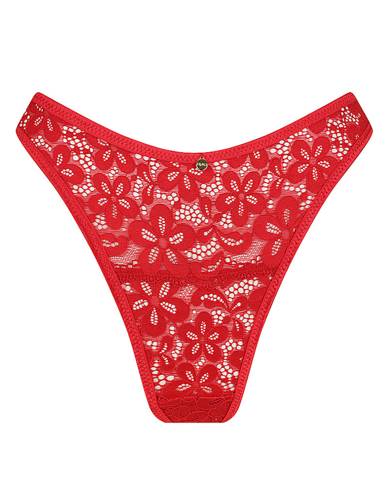 Aubrey High Waist Panty Red