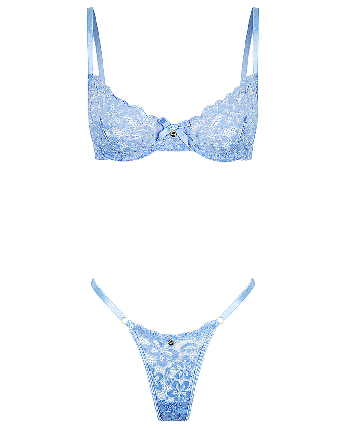 Aubrey Thong Set Blue