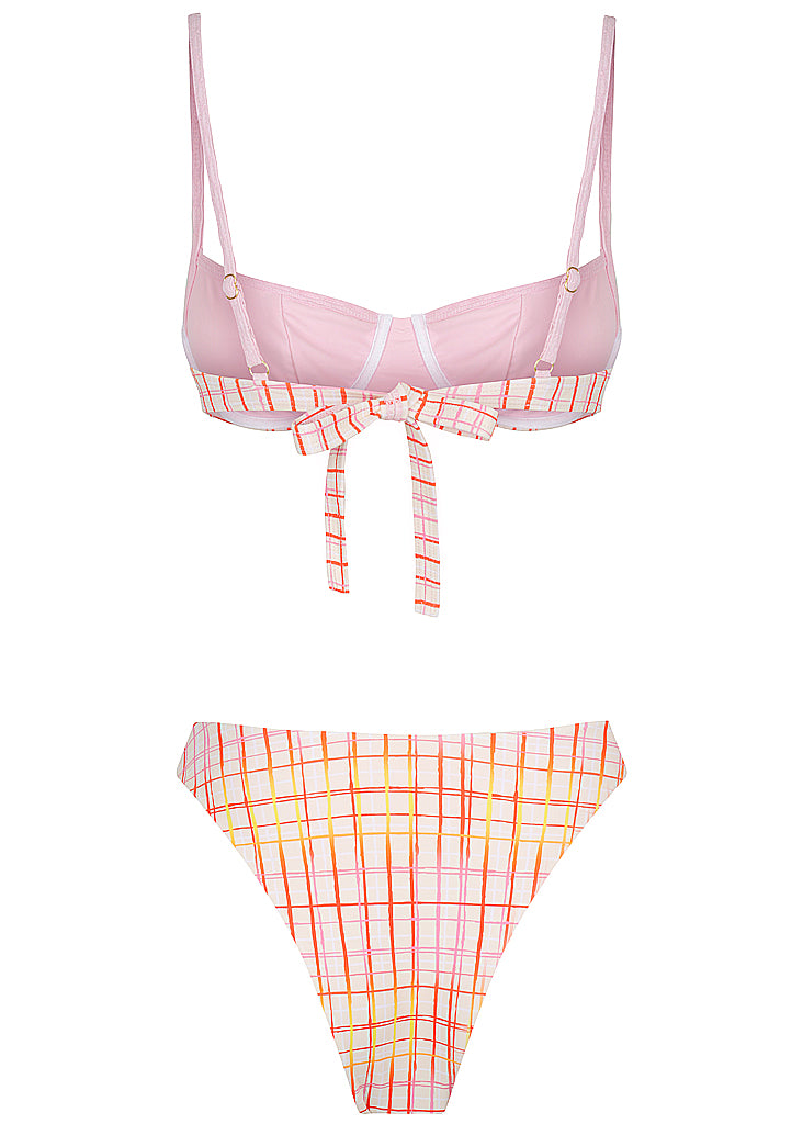 Tessa Swim Set - Pink Plaid