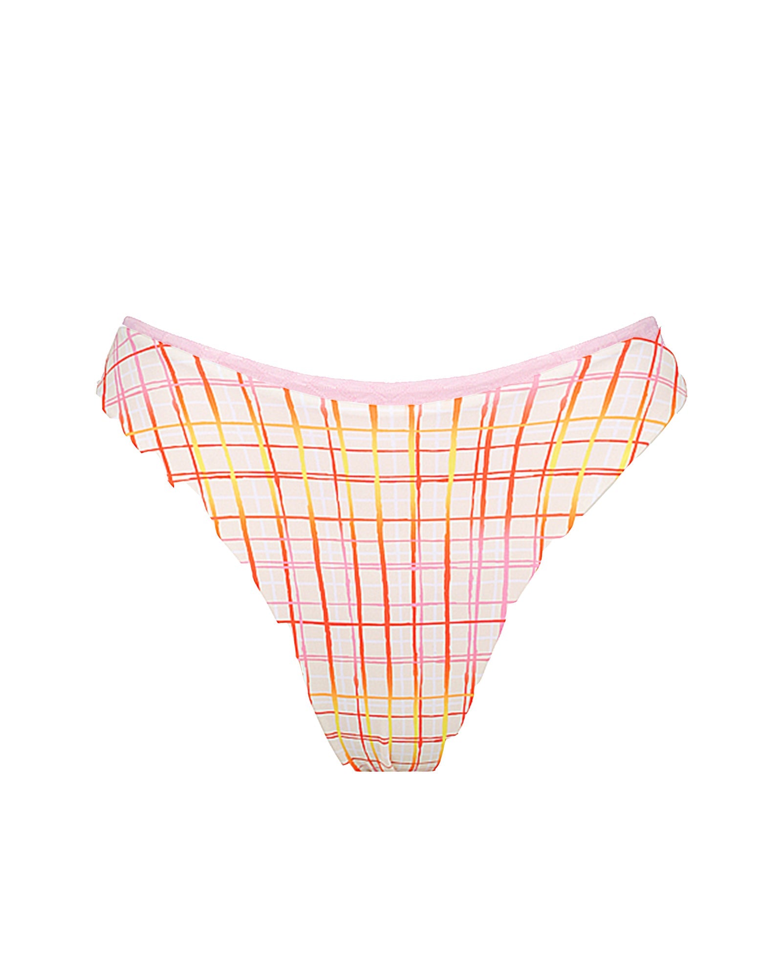 TESSA PINK PLAID BINDING BOTTOM XSMALL - SAMPLE SALE